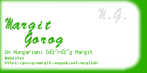 margit gorog business card